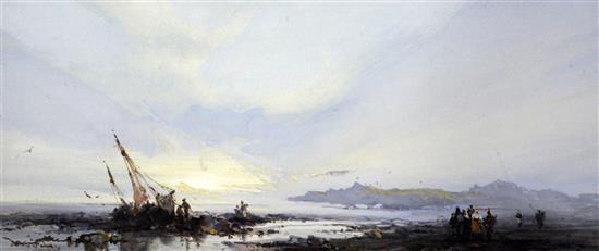 Frank Wasley (1848-1934) The Wreck, Berwickshire, 9 x 21in.